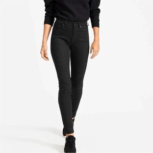 Everlane High Rise Skinny Ankle Black Denim Jeans Sz 29 Tall